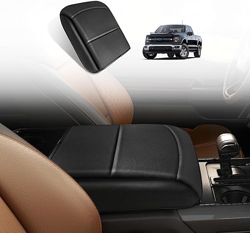 Miniatura 43 de Muslogy Funda para reposabrazos de consola central compatible con Chevy Silverado/Tahoe y GMC Sierra/Yukon 2007-2013, cojín para reposabrazos