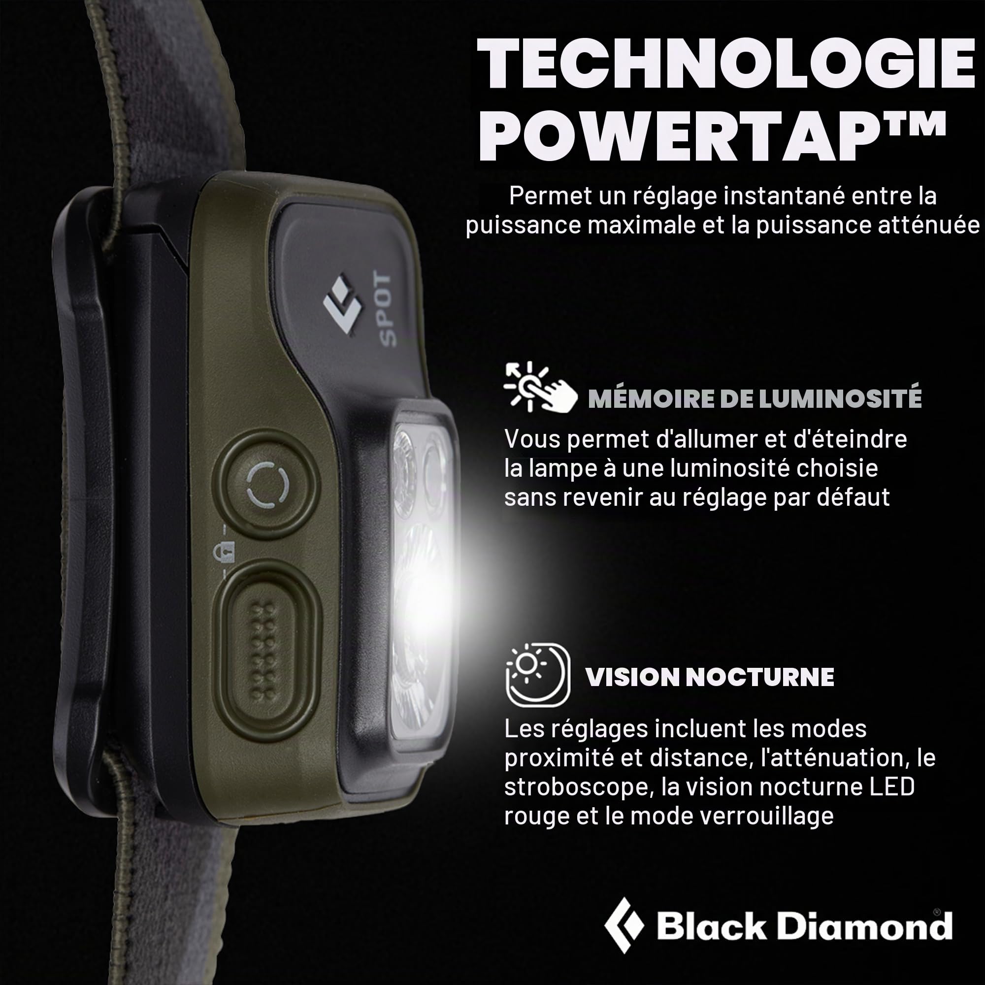 Black Diamond Spot 400 lampe frontale, Uni