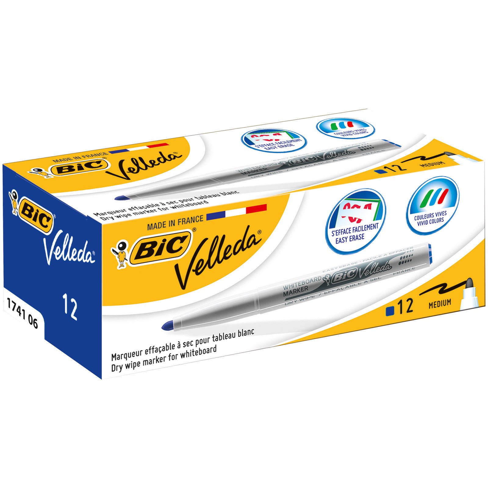 BIC Vllda 1721 3 Futrs Ffaçabls à Sc Pour Tablau Blanc - Coulurs Assortis Au Millur