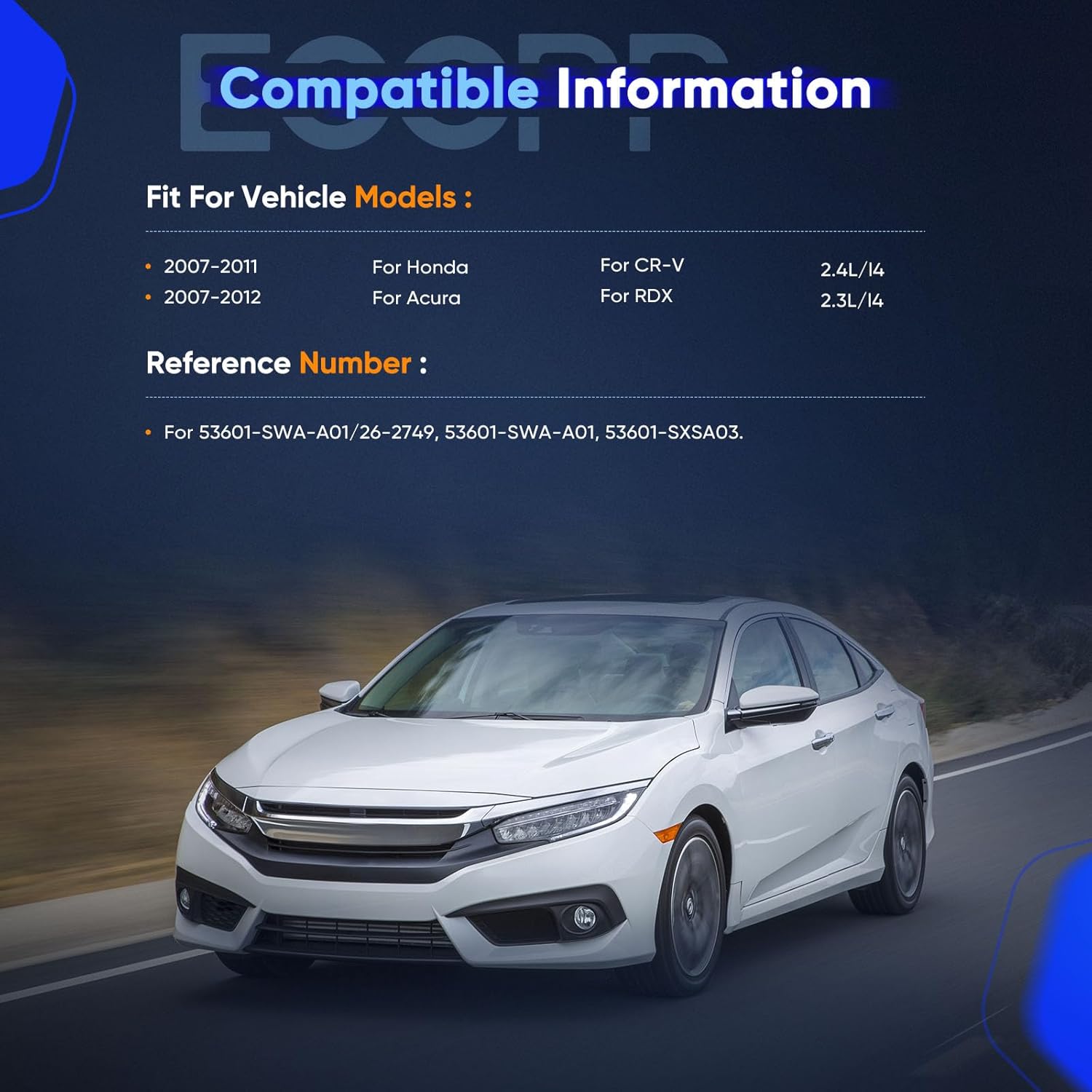 ECCPP Hydraulic Complete Power Steering Rack and Pinion Assembly For Honda CR-V 2007-2011,For Acura RDX 2007-2012 (ONLY FIT JAPAN BUILT; First letter in VIN J) 53601-SWA-A01