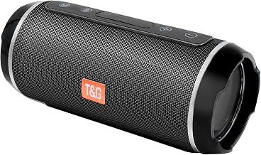 EASY SPEED T&G Portable Wireless Speaker with Bluetooth and Built-in Battery, Powerful Bluetooth Speaker 5.0, Waterproof IP65, 360° Stereo Sound, for Outdoor, Black