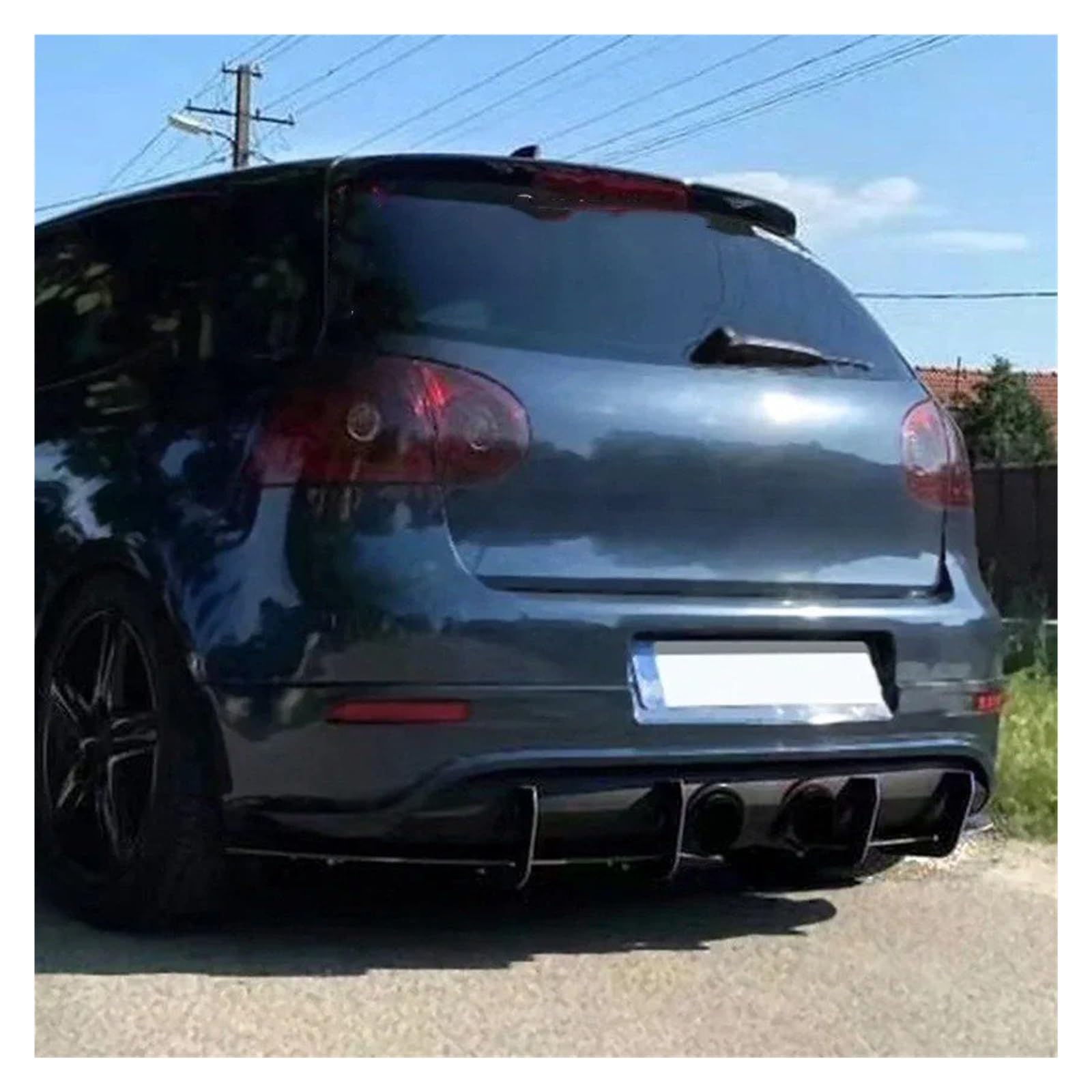 Arrière Diffuseur De Pare-Chocs pour VW pour Golf 5 MK5 R32 2006-2009 Kit De Style Automobile Diffuseur Aileron Et Protection De Pare-Chocs Arrière