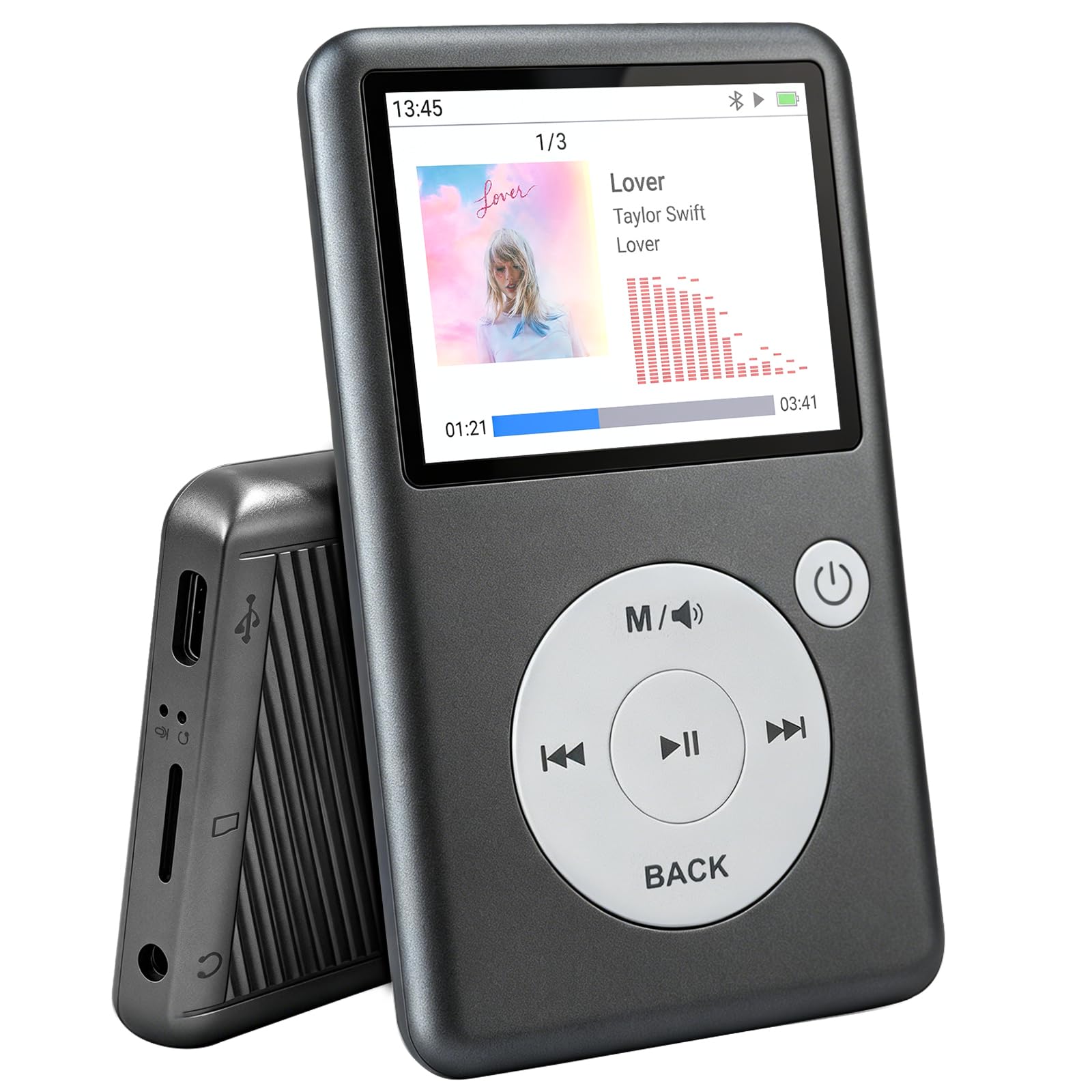 Lecteur MP3 Bluetooth 5.3 avec Radio FM, E-Book et Commandes tactiles