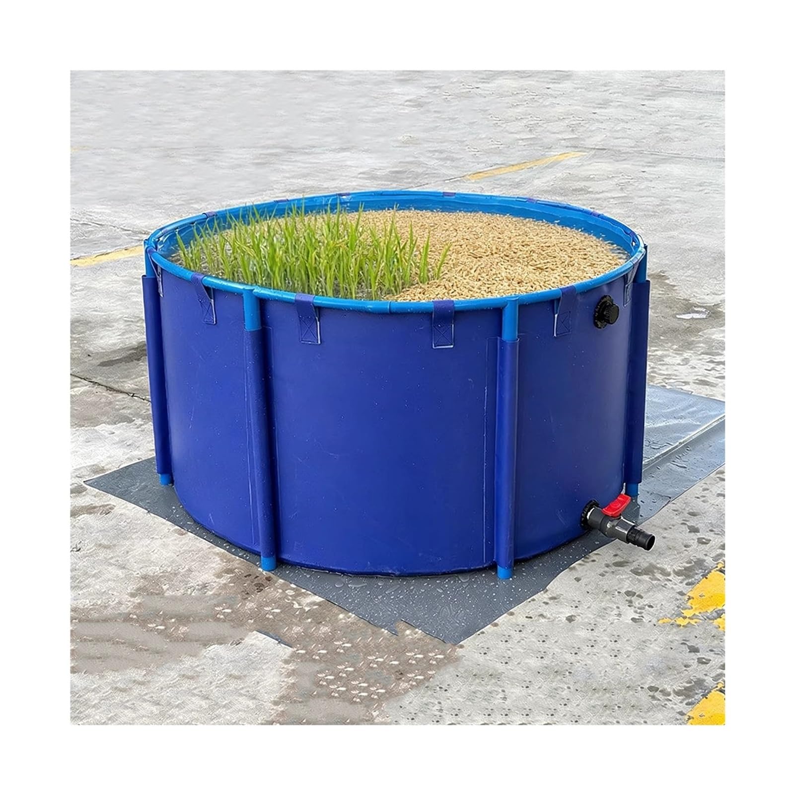 KoiPond rialzato, 3 x 0,8 m, rotondo, facile da installare; perfetto per giardino, patio, irrigazione agricola o stagno da bagno.