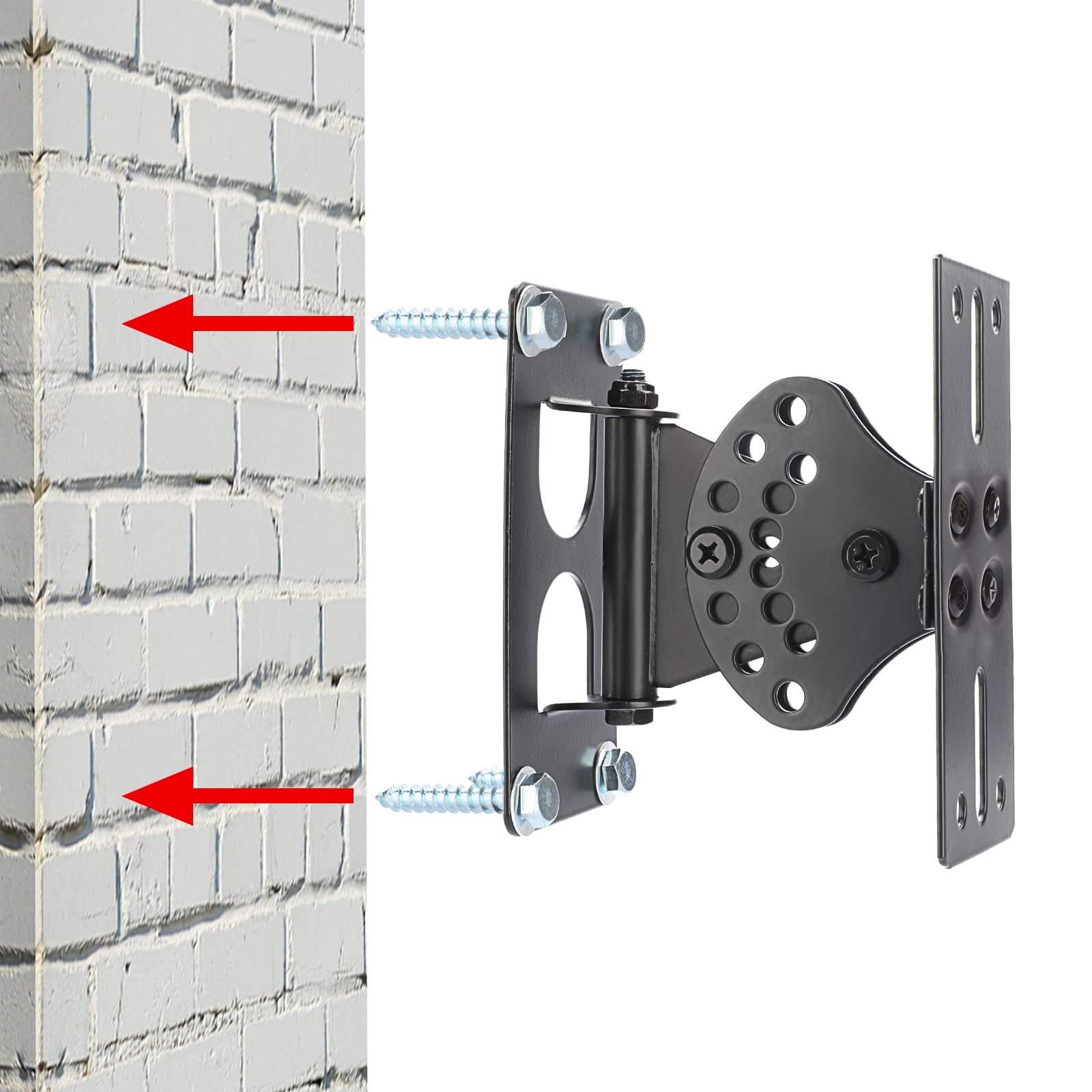 Soportes de pared para altavoces resistentes, soportes giratorios de 180 ° para altavoces, soporte de sistema de sonido envolvente grande para el hogar, soportes de pared universales para