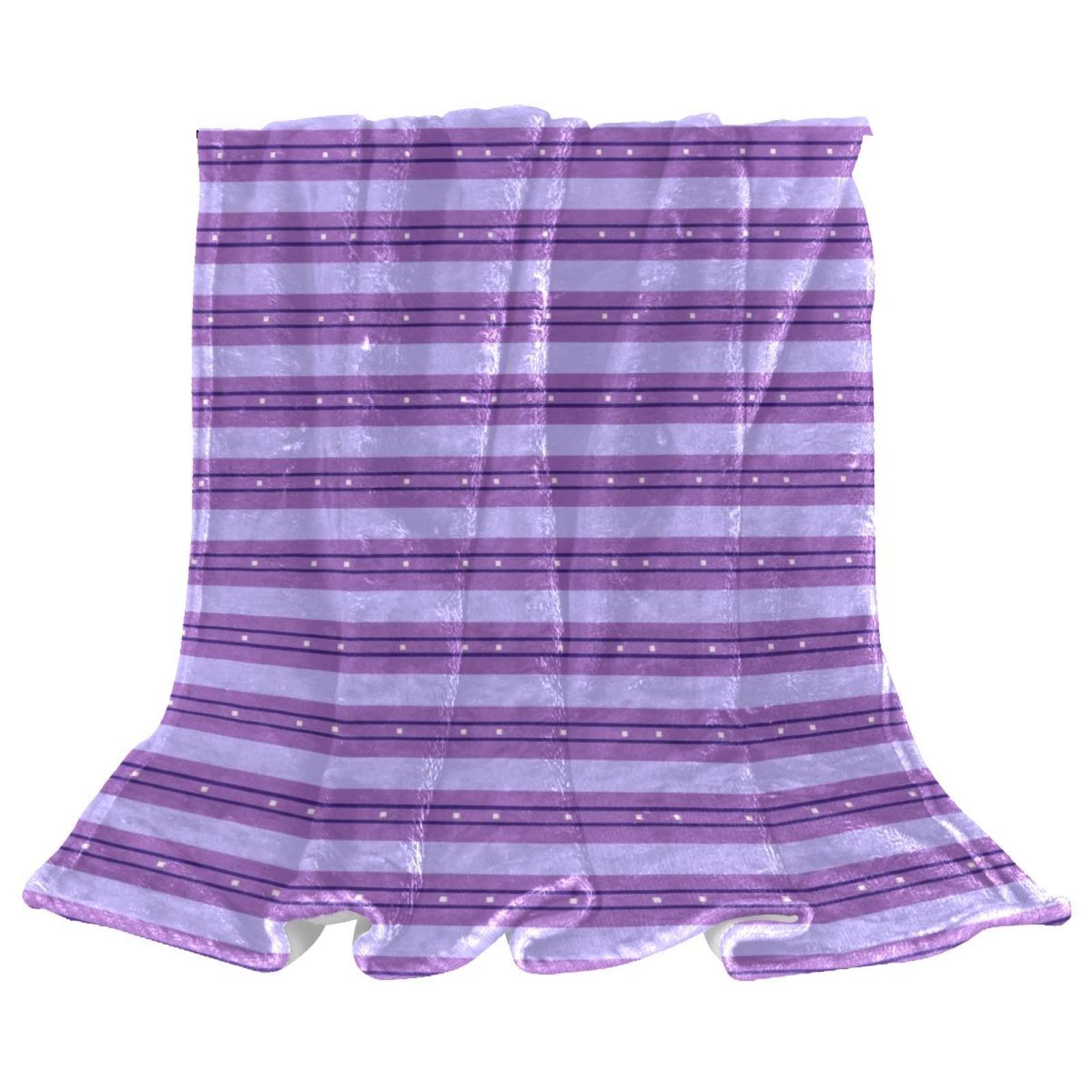 Couverture polaire douce à bande violette pour isoler et décorer le lit