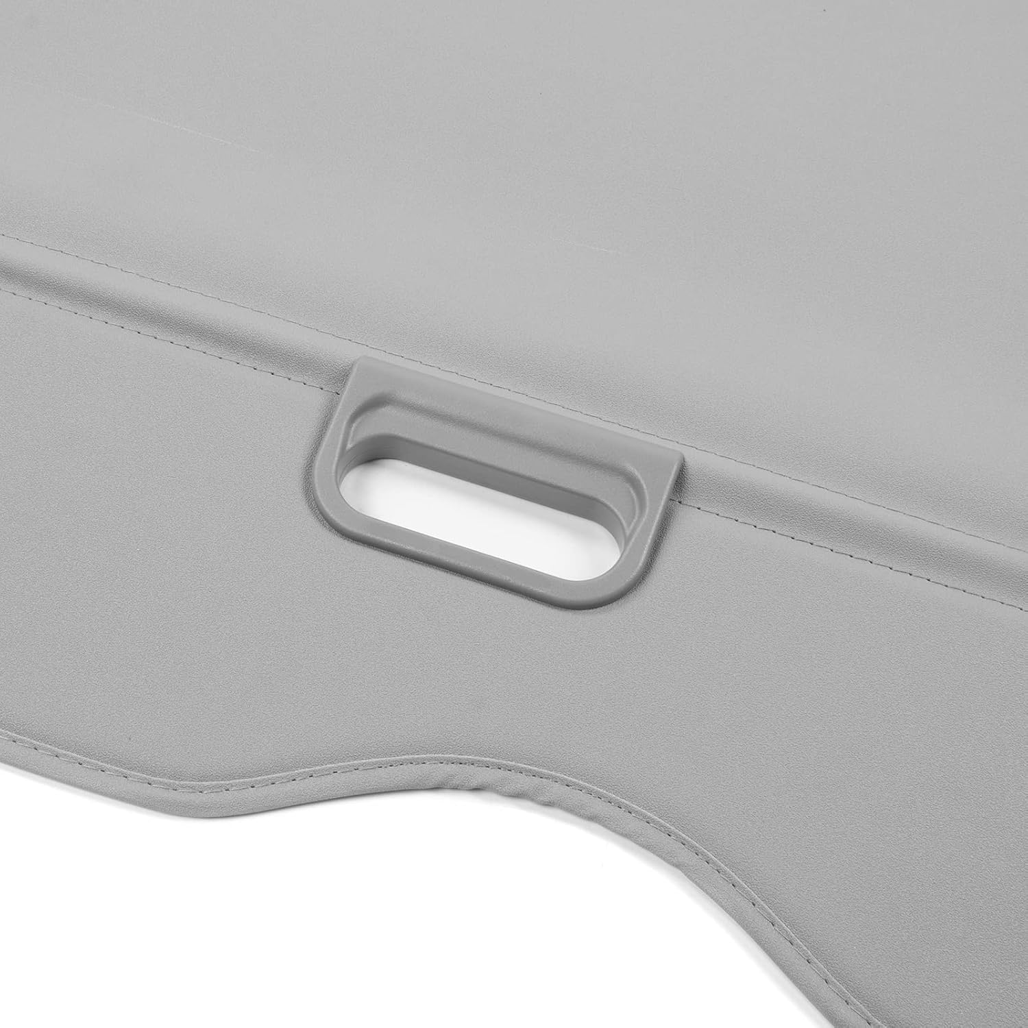IKON MOTORSPORTS Cargo Cover Compatible with 2011-2021 Jeep Grand Cherokee,2022 Jeep Grand Cherokee WK, Grey Vinyl+Aluminum Rod Tonneau Cover Retractable