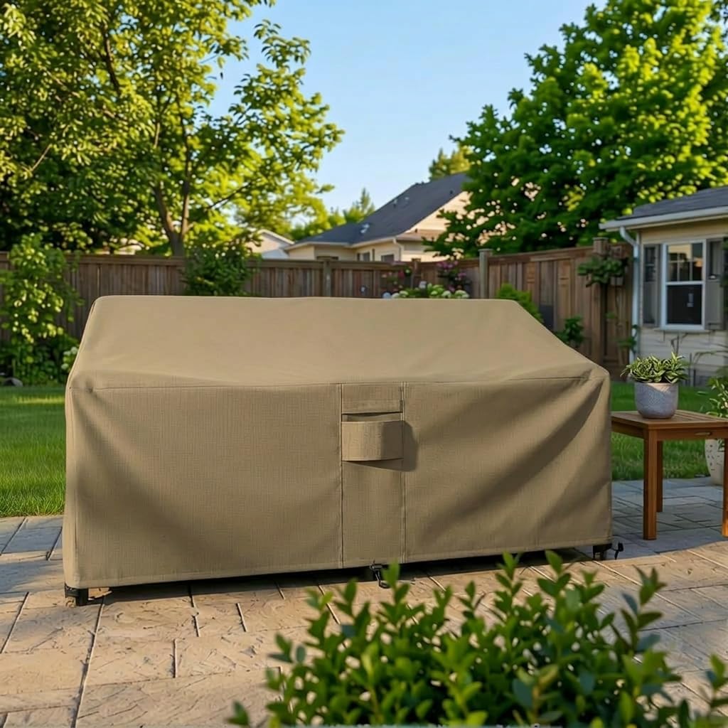 Outdoor Couch Patio Furniture Covers Waterproof Loveseat Cover Sofa Lounge Cover - Brown (76'' x 32.5''x 33")