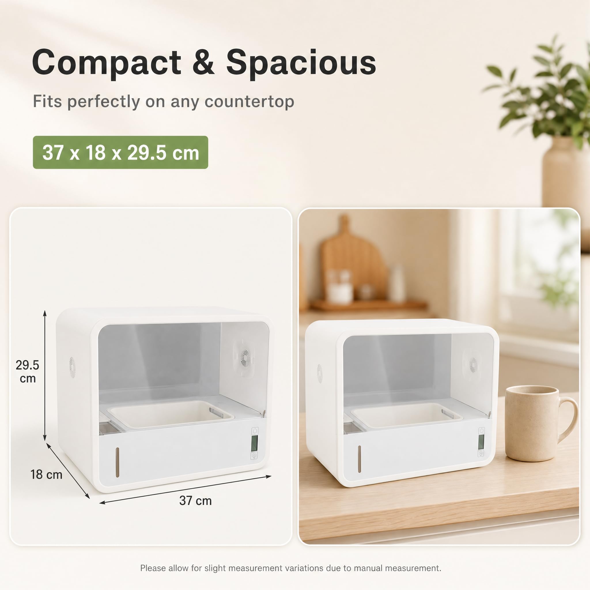 Luqeeg Kit de Culture de Champignons Intelligent, Transparent Hors-Sol Automatique Grande Boîte à Champignons à Air Calme Tente de Plantation avec éclairage LED pour Spores
