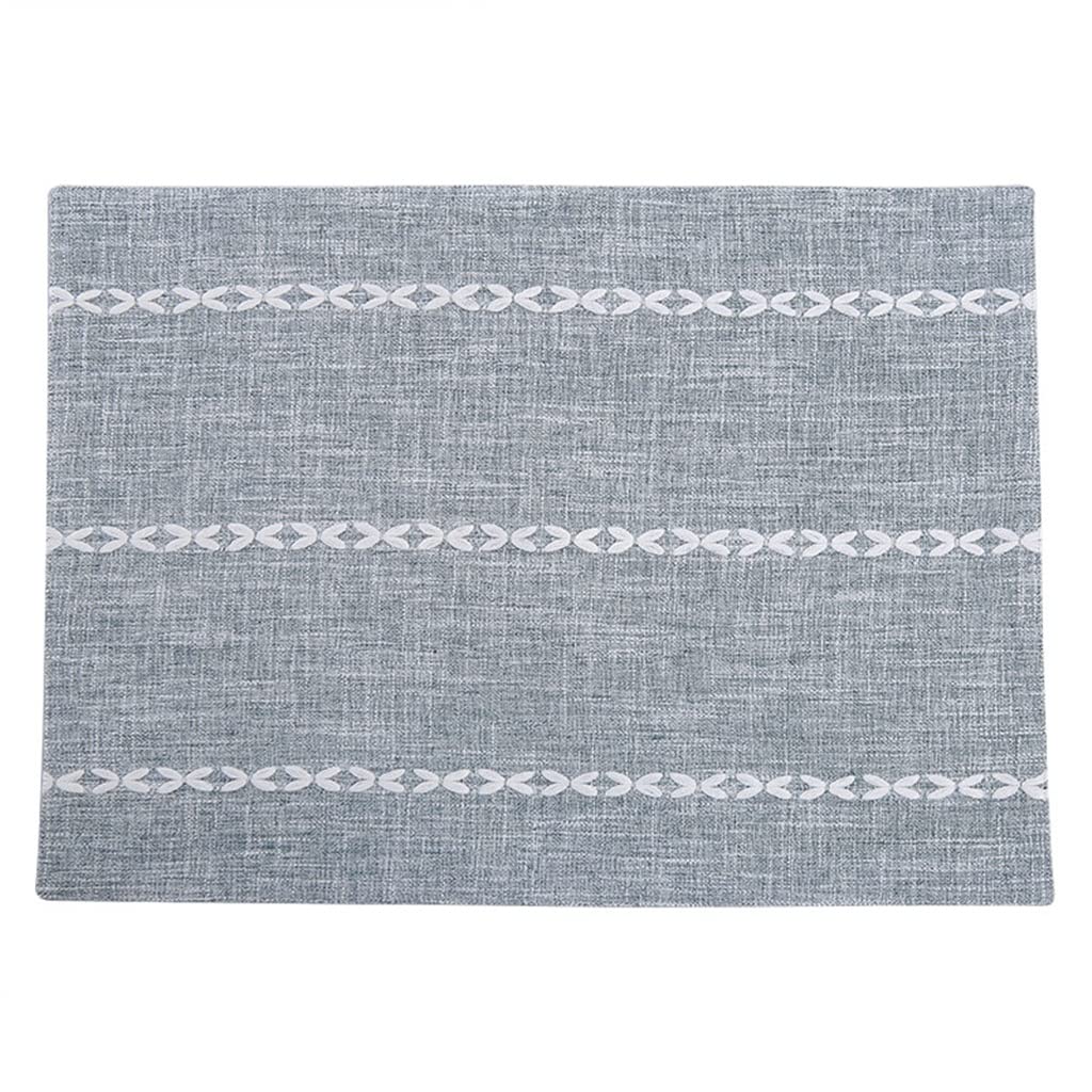 2 Pcs Accueil Mariage Tissu Coton et Lin Set de Table Rectangulaire Napperon Maison Tissu Tapis de Table (Couleur : A) HGCHH