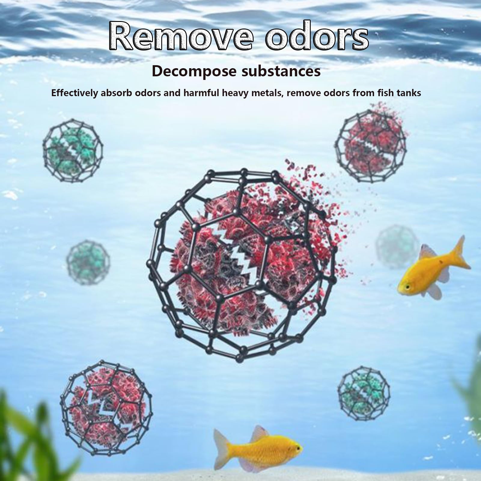 Bolas de 4,2 kg para filtros de Acuario, Medios filtrantes para estanques y peceras, Anillos de cerámica para peceras y estanques.