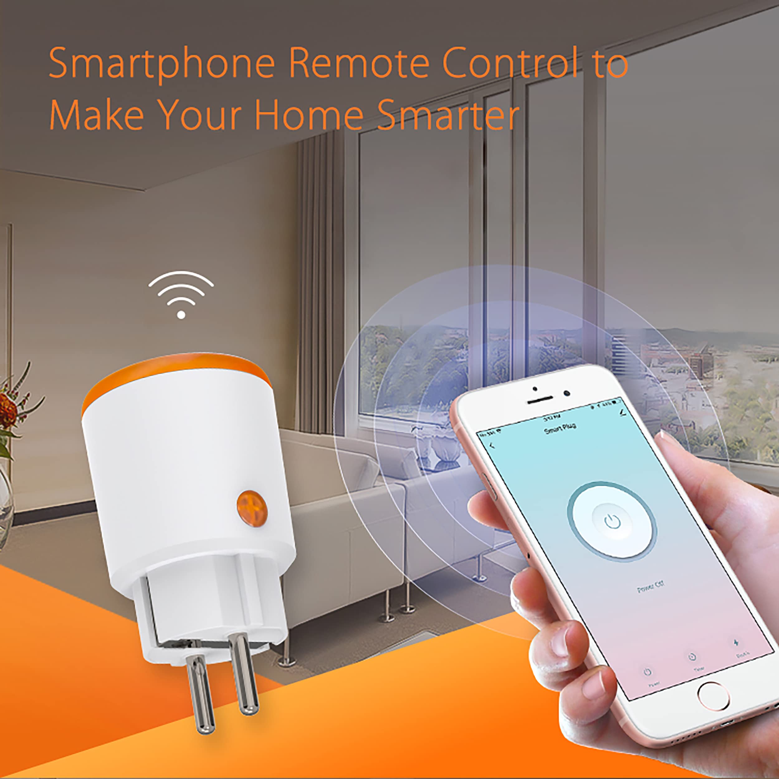 ZigBee Smart Socket 16A, 3680W Alexa Smart Plug con medidor de potencia, control de voz, temporizador, control remoto de aplicación compatible con Alexa, Google Home. HUB requerido (3 paquete)