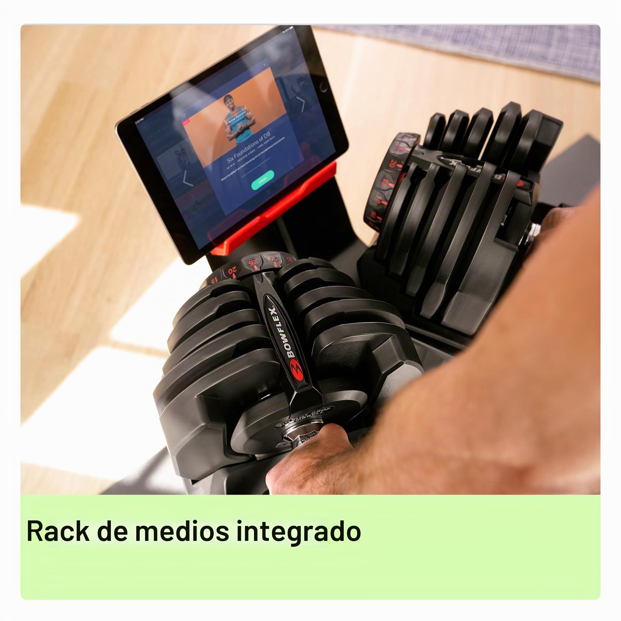 Bowflex Soporte para mancuernas con soporte Media Rack