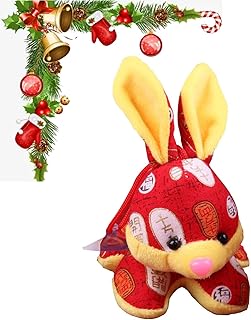 Coelho mascote pelúcia, ano da boneca coelho pingentes, 2023 Ano Chinês, Zodíaco Chinês Coelhinho Travesseiro Brinquedo Coelho Brinquedos Decoração Boneca Lembrança Maxten