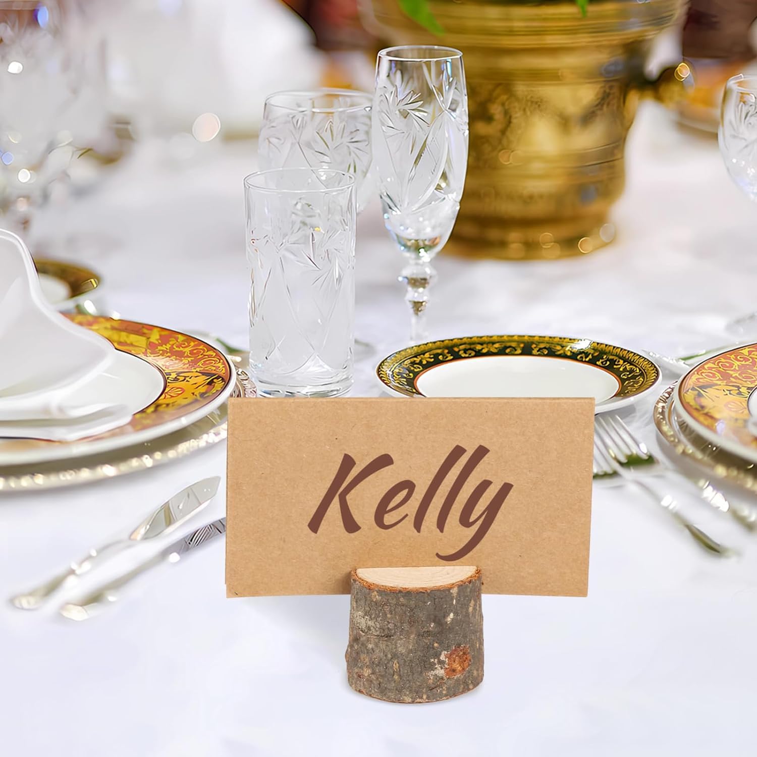 INHEMING Lot De 20 Porte-cartes En Bois Rustique, Porte