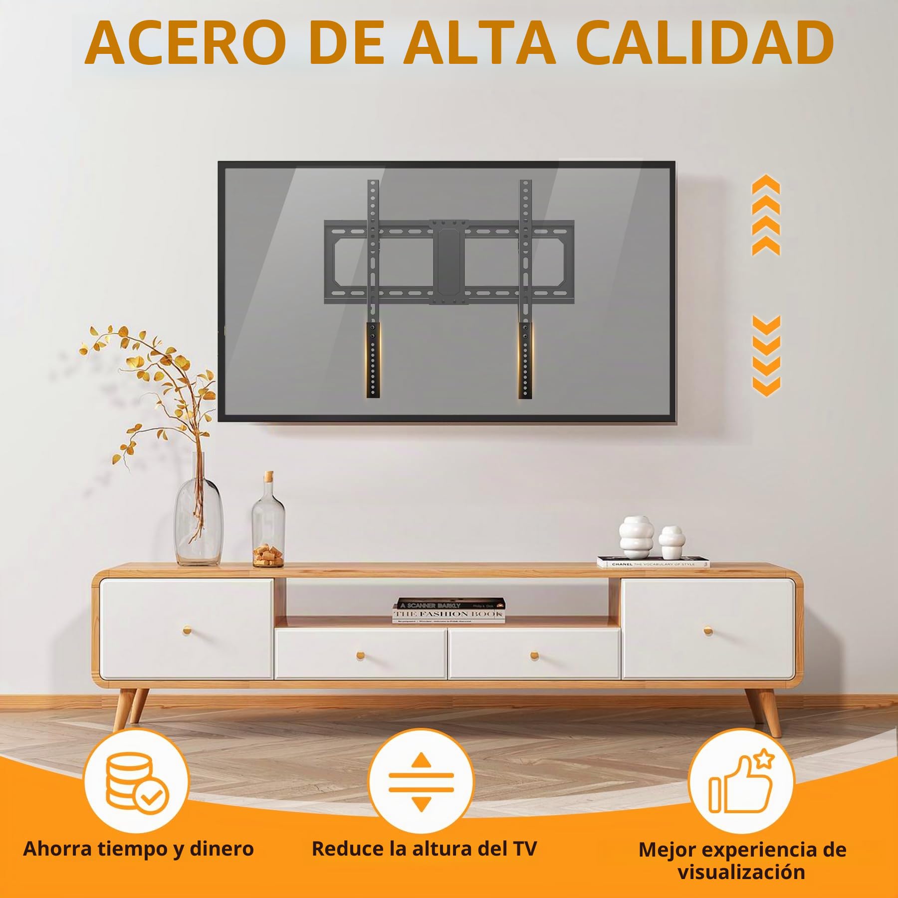 Soporte de extensión para TV, extensor de montaje vertical VESA para soportes de techo de TV, compatible solo con soporte VESA, brazos de extensión ajustables para televisores a menor altura