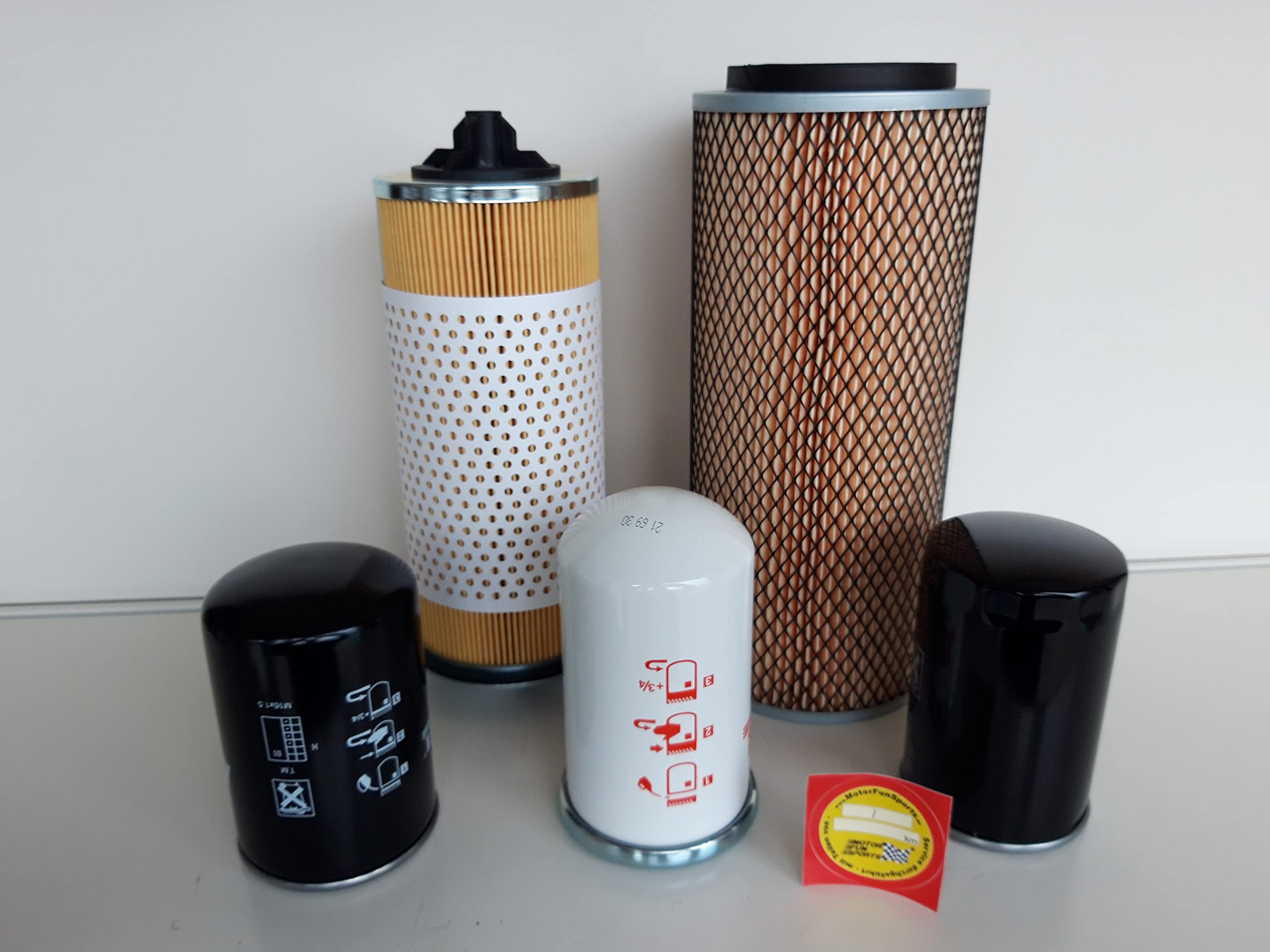 Set di filtri (grande) compatibile con carrozzeria Linde H20 D 351 motore F3L913 filtro olio, filtro aria, filtro carburante, filtro idraulico