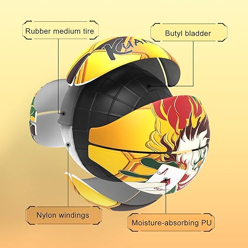 Miniatura 10 de Kuangmi Pirate Street - Baloncesto oficial para hombre talla 7 de 295 pulgadas hecho para juegos de baloncesto al aire libre e interior