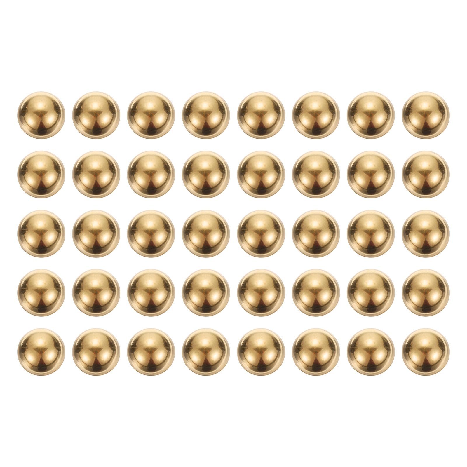 uxcell 40pcs Precision Solid Brass Bearing Balls 1/2" Industrial Brass Ball Spheres for Machinery, Automotive, and DIY