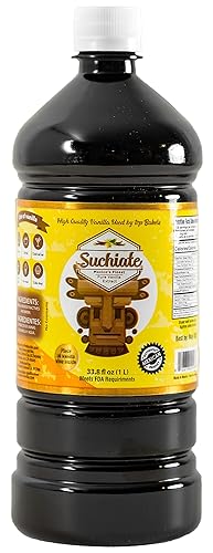 Suchiate Pure Vanilla 338 onzas 1 litro Vainilla mexicana para hornear y postres Hecho con vainilla real Vainilla Mexicana