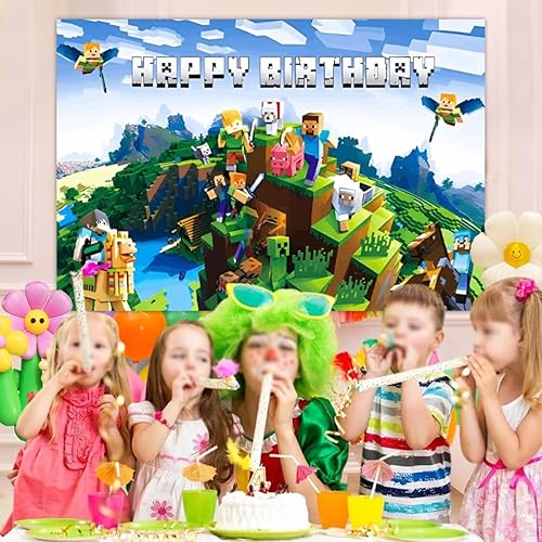 Miniatura 2 de Tapiz de tela para colgar para fiesta de cumpleaños, decoración de pared de la habitación de los niños, juegos de anime, suministros para fiestas,