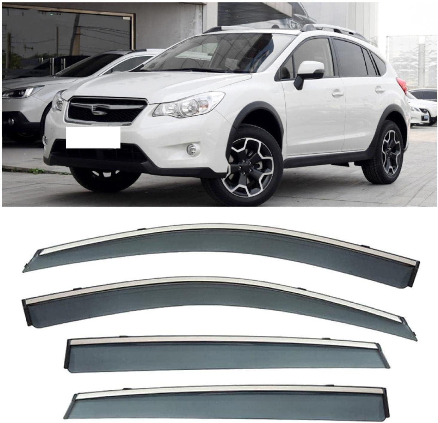 PANXUC Car Wind Deflectors for Subaru XV 2012-2017, Side Window Wind Rain Deflector Window Visor Sun Rain Guard Smoke Guards