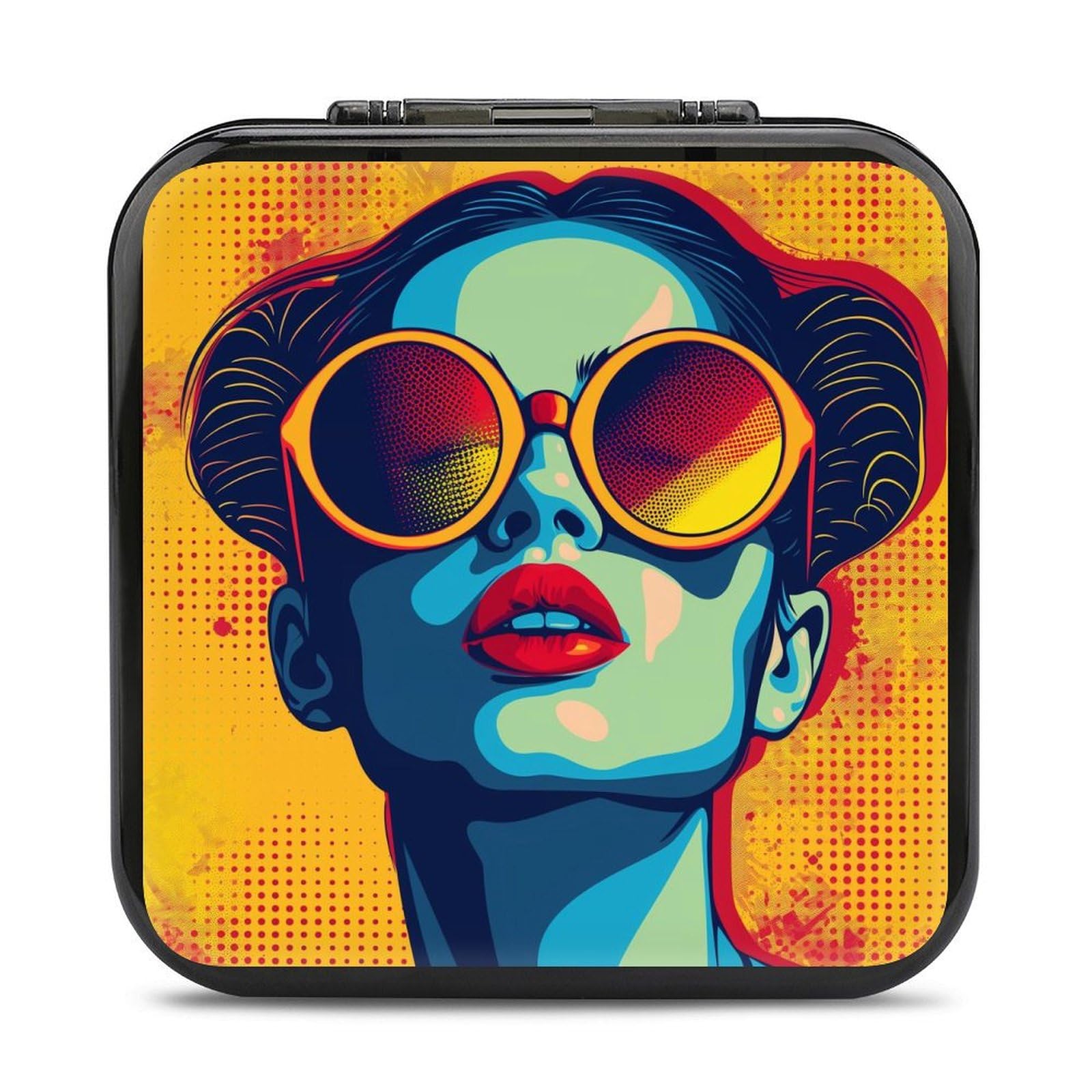 XBubupX Beautiful Woman Wearing Sunglasses Game Card Case Holder for Switch Switch Lite Girl Pop Art 24 SD