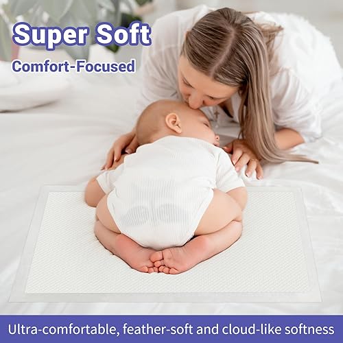 Miniatura 6 de Paquete de 100 cambiadores de pañales desechables para bebé, a prueba de fugas y súper absorción, almohadillas desechables grandes para niños