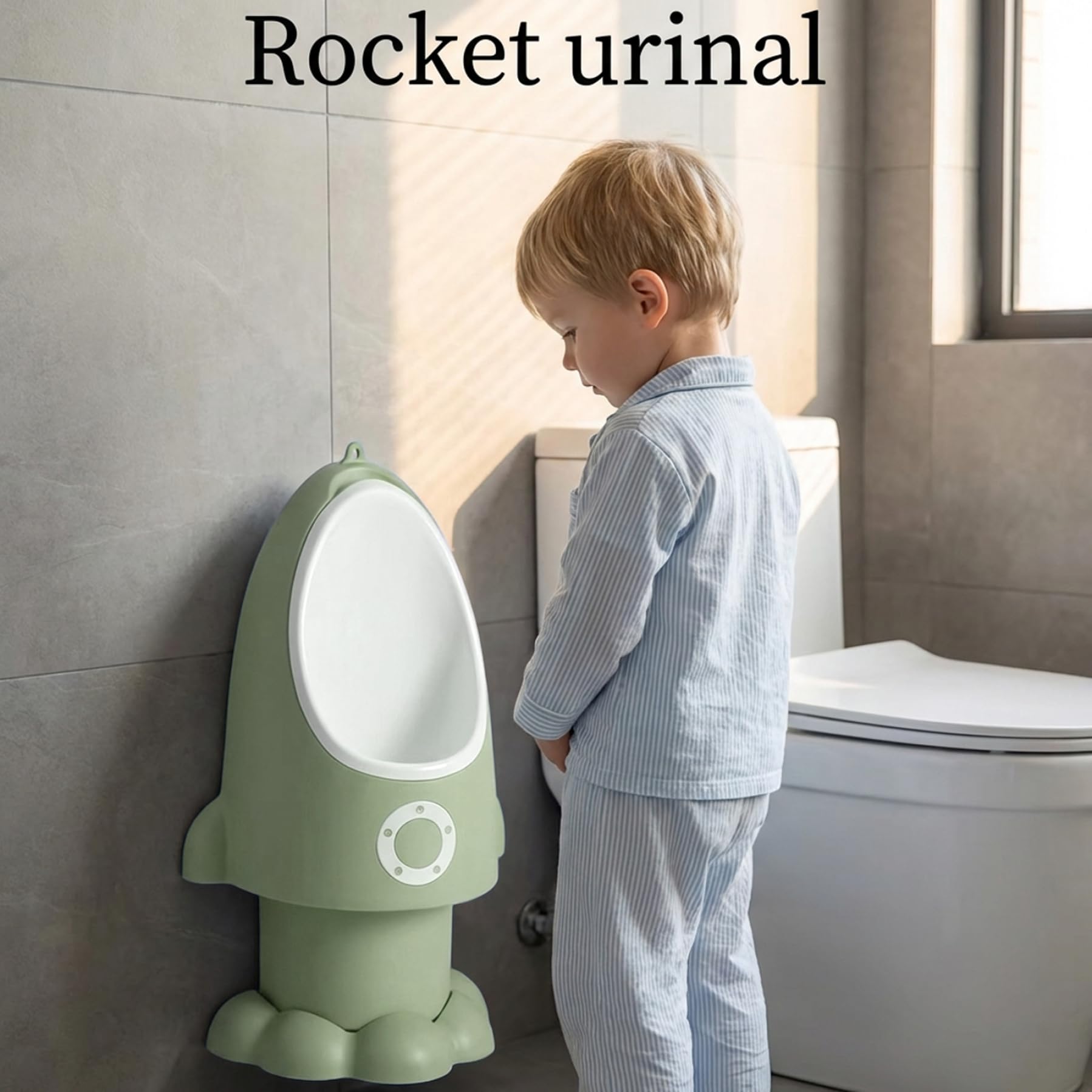 Kinder-Urinal, Kleinkind-Urinal, verstellbares, spritzwassergeschütztes Baby-Töpfchen mit lustiger Cartoon-Form zum Aufhängen/Stehen, leicht zu reinigendes Trainings-Töpfchen für Jungen von 1–6 Jahre
