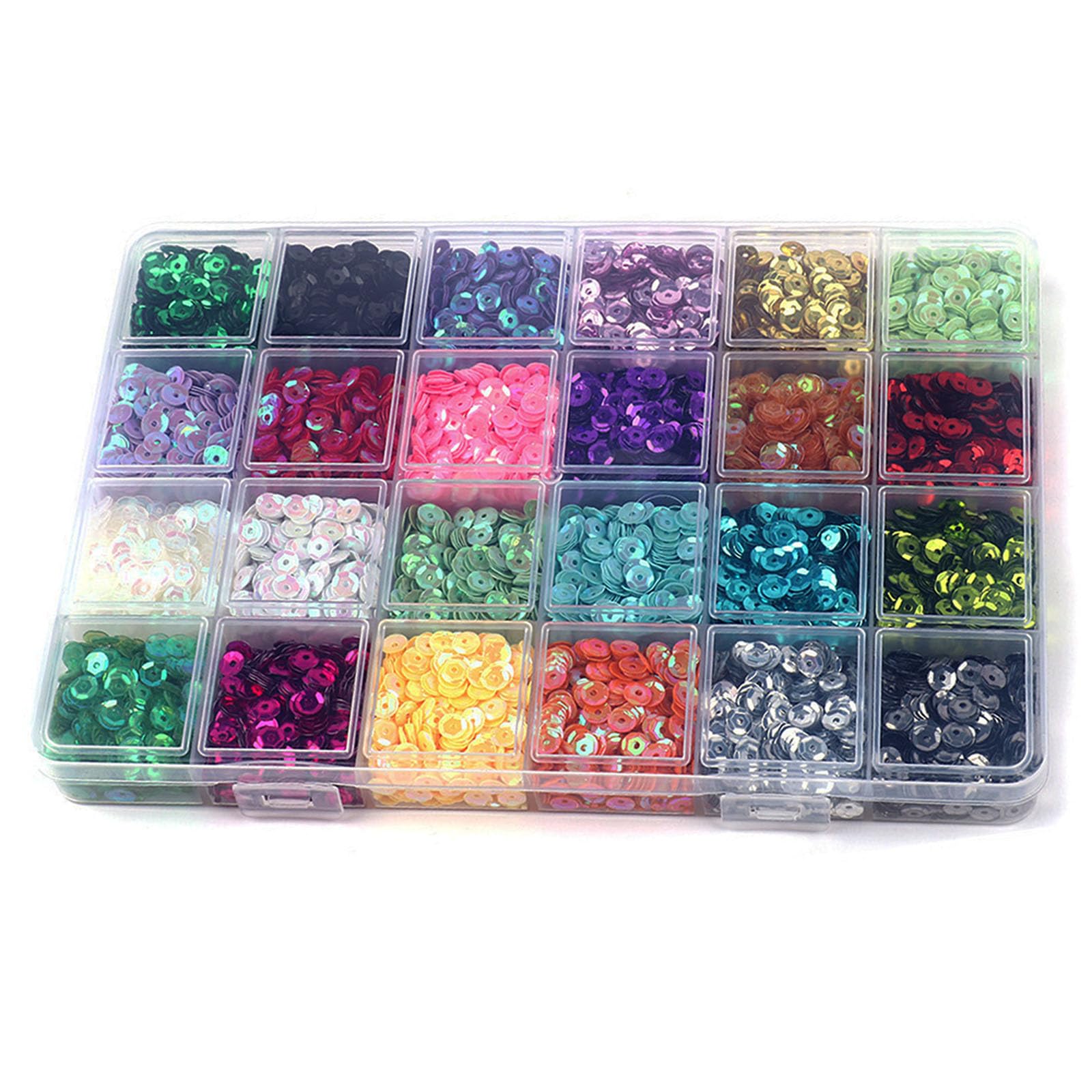 スパンコール カラフルスパンコール DIY 5mm 亀甲 手芸用 縫製材料 穴付き ミックス アクセサリー 24色 diy アクセサリー パーツ 衣装 手作り スパンコール 装飾用