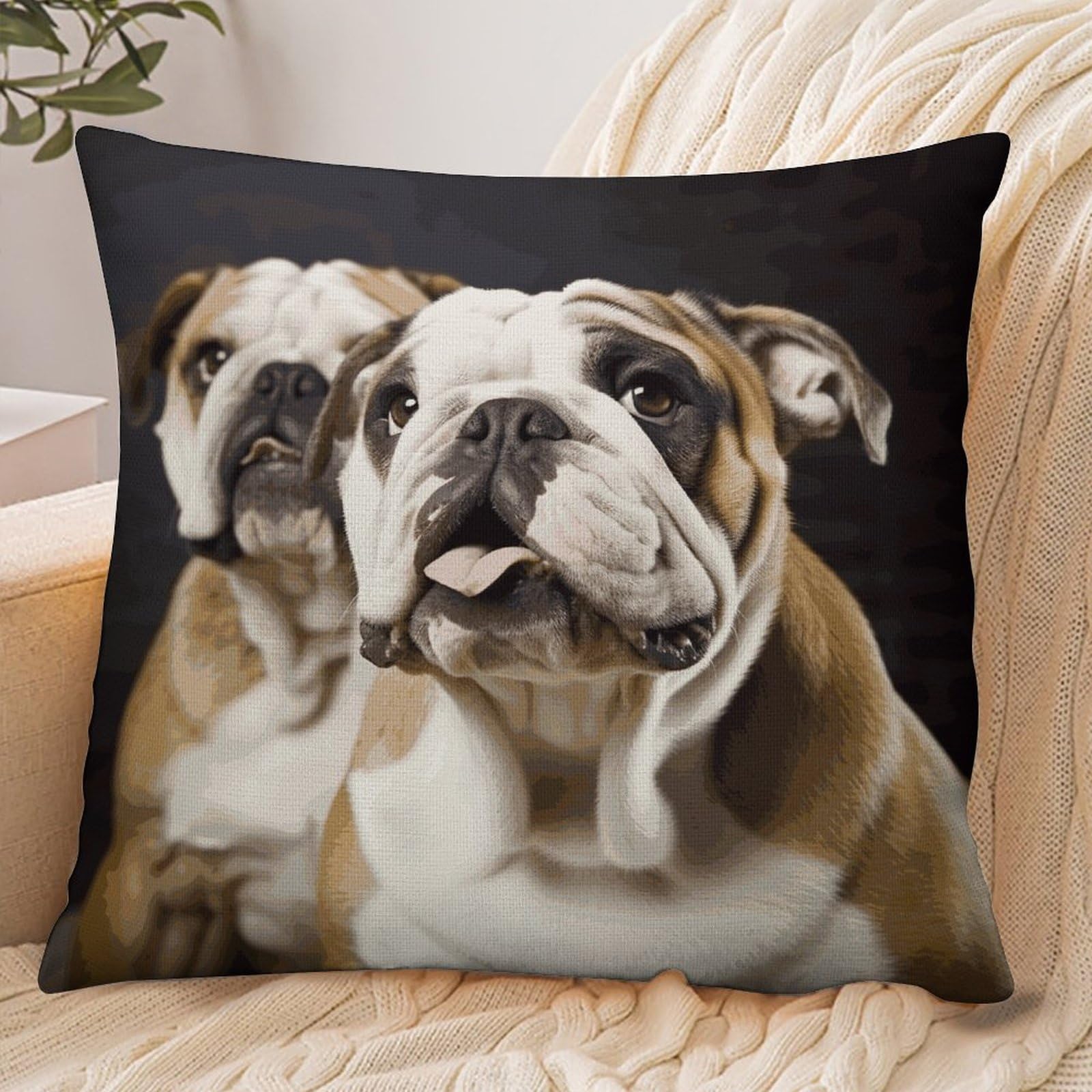 Fekiloot Style Funny English Dog Pillowcase Pillow Sham Pillow Case