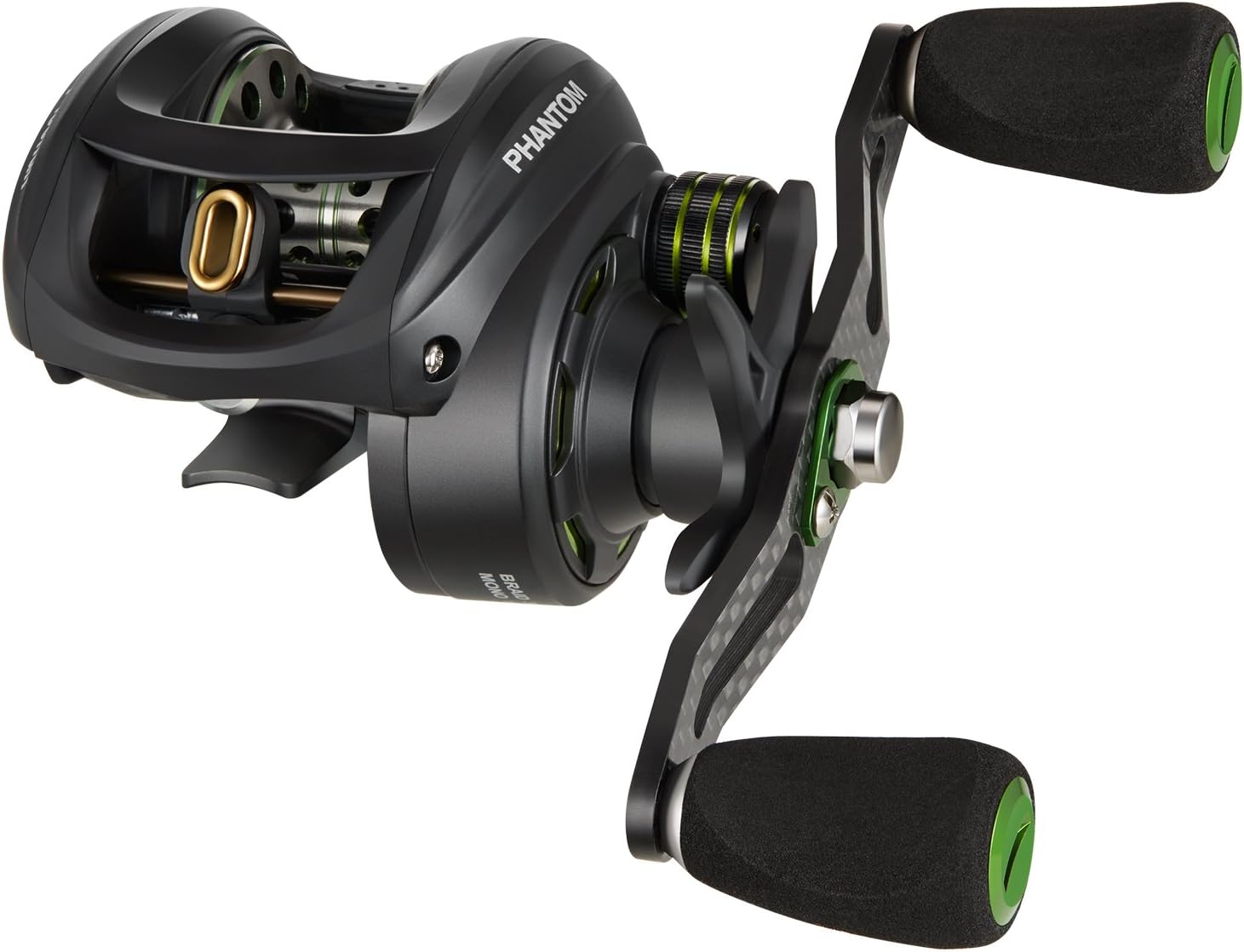 Piscifun Phantom Baitcasting Fishing Reel, 5.7oz Ultralight Carbon Frame Baitcaster, 7.0:1 Gear Ratio & Dual Brake System Low Profile Casting Reel, Left Handle