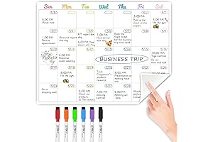 JJPRO Non-Magnetic Dry Erase Monthly Calendar for Hassle-Free Planning