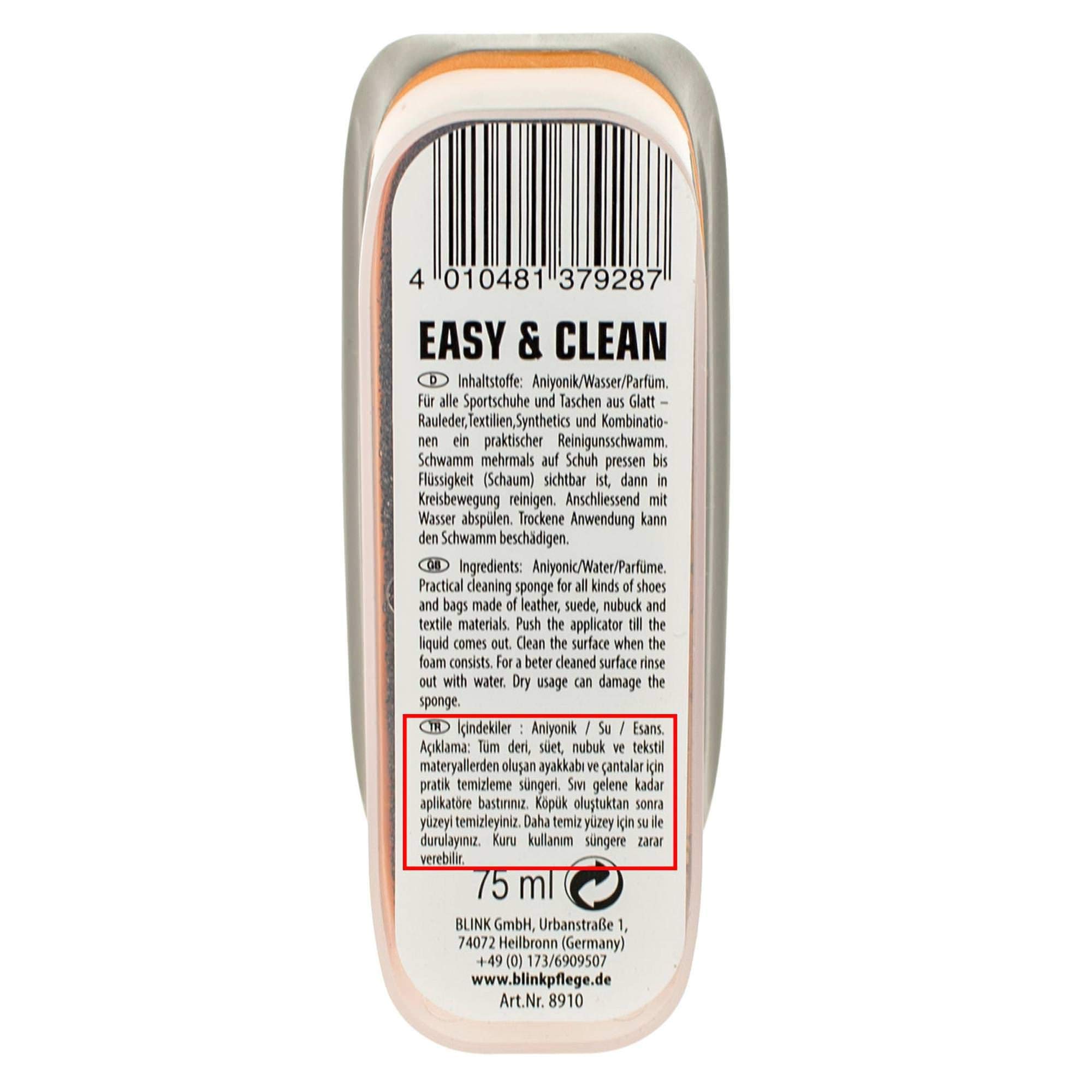 Blink Woly Easy & Clean Sünger Renksiz Bakım Malzemeleri
