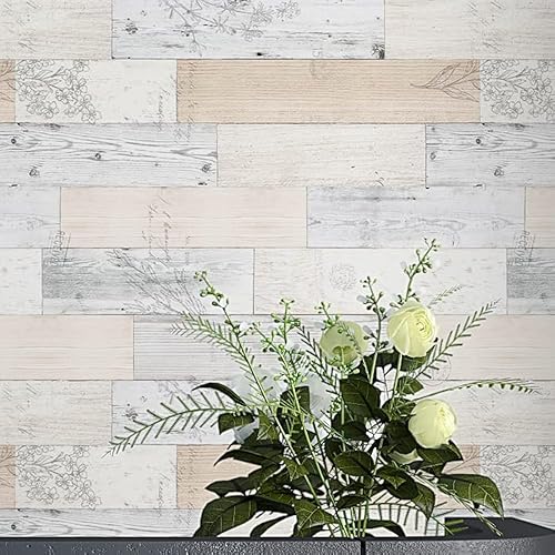 Very Berry Sticker Reclaimed Wood - Papel tapiz autoadhesivo, pintado de madera envejecida, de grano de madera (VBS309, 2 paquetes)