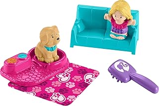 Fisher-Price Little People Barbie Toddler Toy Pet Sitter Theme with 2 Characters for Role Play for Ages 18 Months and Up
