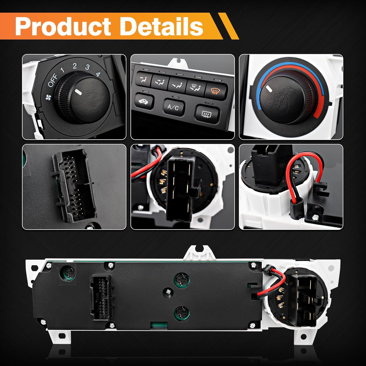 599-268 Heater Climate Control Module A/C Control Panel Compatible with 1998-2000 Honda Accord, 1998-2004 Honda Odyssey, Replaces 599-268, 79600-S84-A01ZA