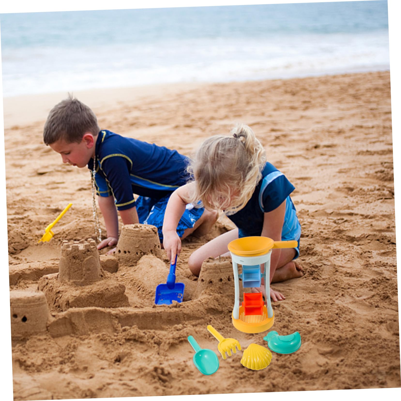 Secchiello Mare Giocattolo in Plastico per Bambini, Beach Toy | Atmosfera Estiva, Giochi per Spiaggia e Sabbia, Uso Seaside e School, per Bambini