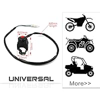 Vista 3 de Manillar Motor Kill Switch Universal Motocicleta ATV UTV, Botón Rojo