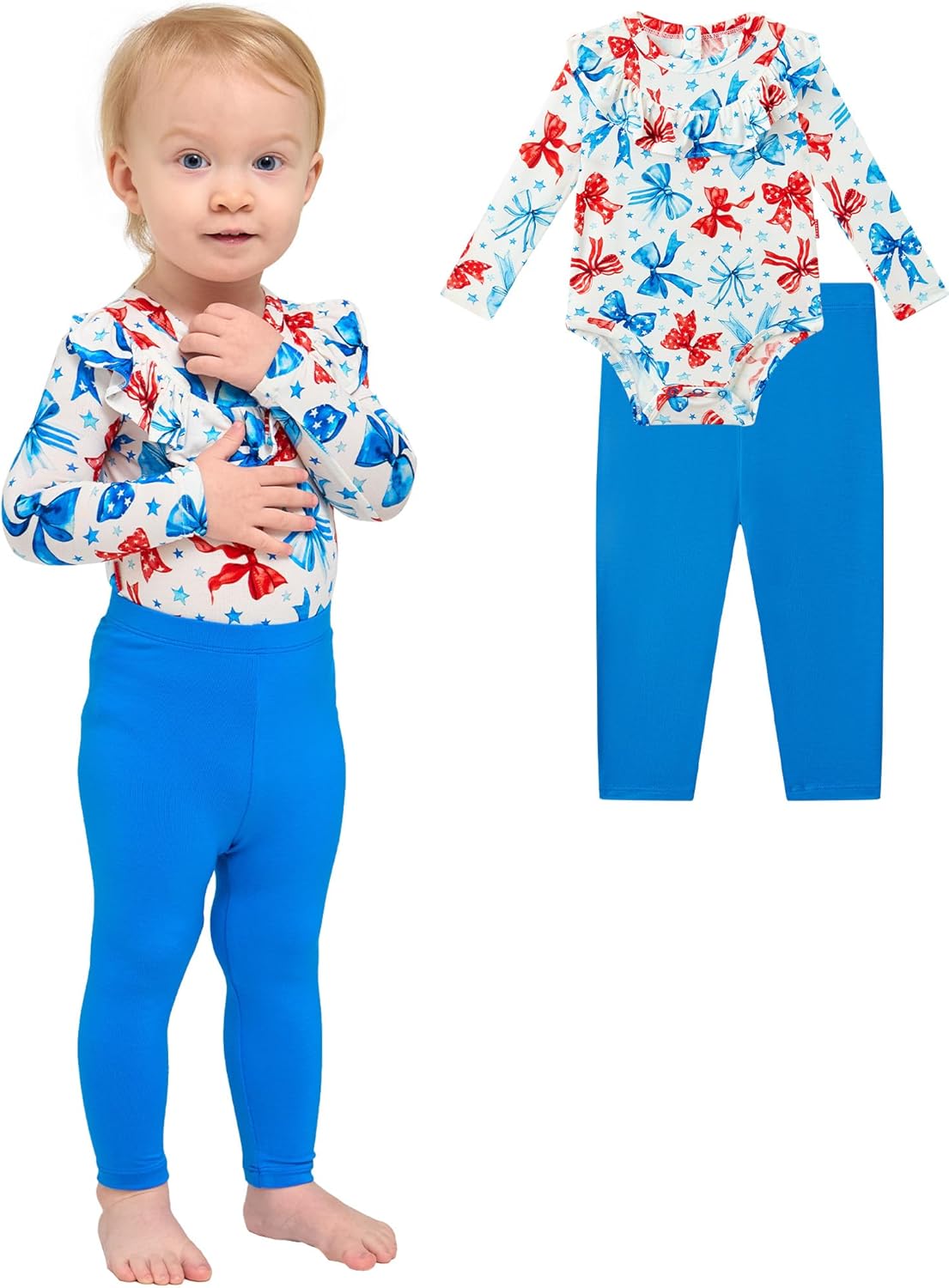 Bamboo Viscose Baby Girls’ Clothing for Winter and Fall Long Sleeve Bodysuit and Pants Baby Outfits