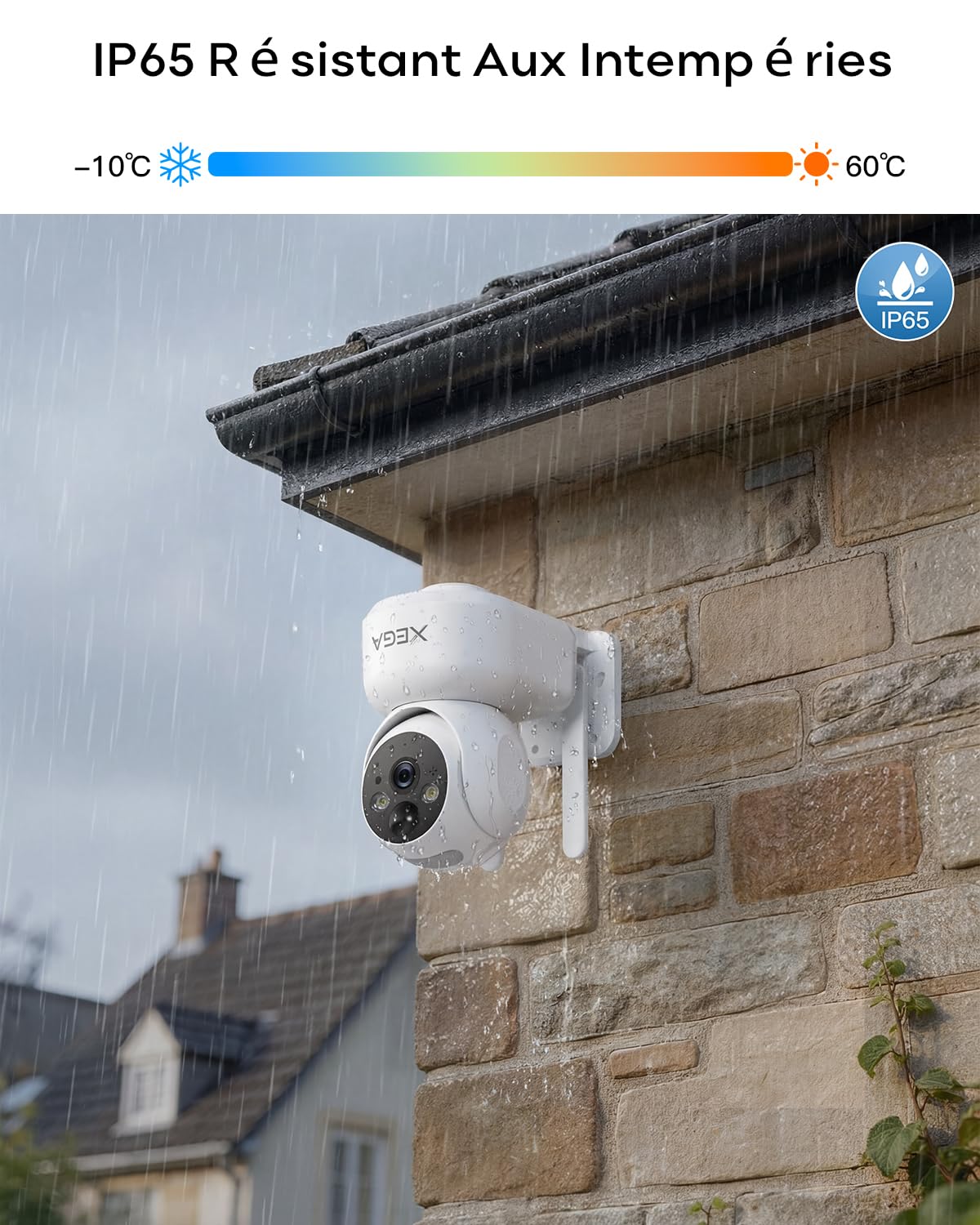 Xega 4G LTE Camera Surveillance Interieure sans Fil avec Carte Sim, 2K Caméra sans WiFi pour Bébé/Animaux, 7800mAh Batteries, PTZ Camera Vision Nocturne, PIR Détection, Audio Bidirectionnel, IP65