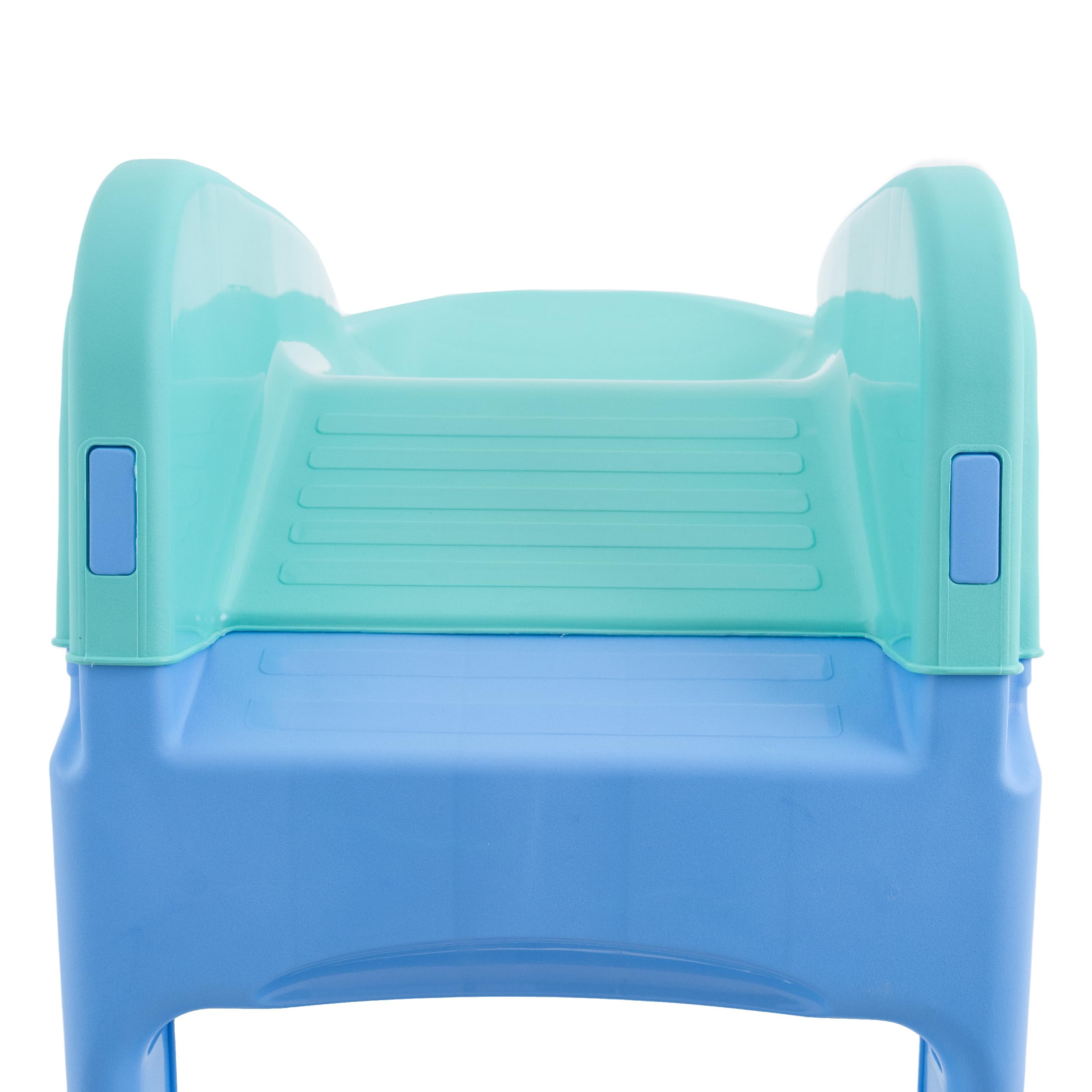 Bluey Scivolo pieghevole per interni ed esterni con scala, design facile da piegare, in plastica resistente, per bambini dai 18 mesi in su, attrezzatura da gioco leggera da giardino