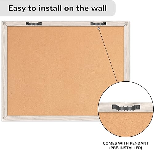 Miniatura 26 de ABERLLS Calendario mensual pizarra de borrado en seco para pared, pizarra blanca de 17 x 13 pulgadas con marco de madera negra, pizarras blancas
