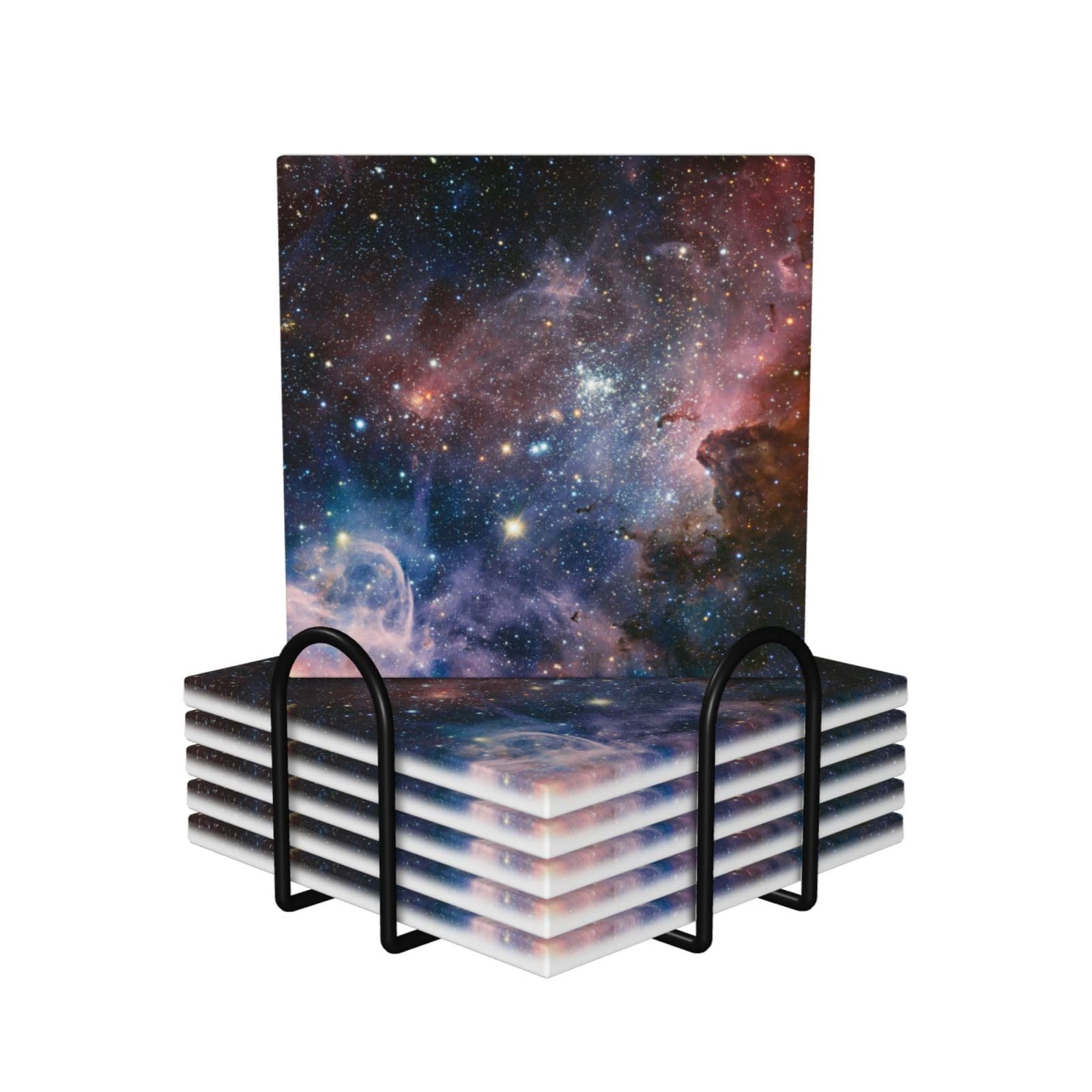 Dessous de verre en céramique Carina Nebula : cadeau de crémaillère et mariage original