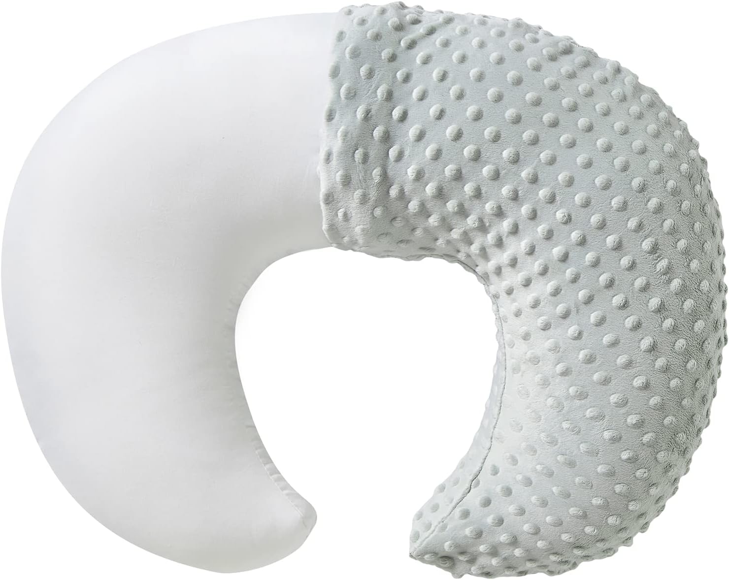 Nursing Pillow and Positioner with Cover for Breastfeeding and Bottle Feeding, Propping Baby, Tummy Time, Baby Sitting Support, Awake-Time Support (Sea Foam, 22" x 17.7" x 5.9")