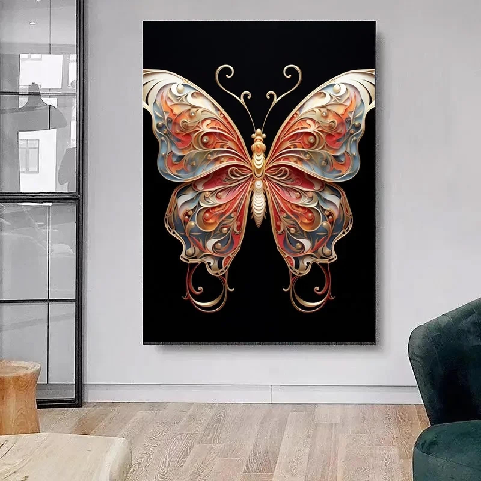 Impression sur toile papillon classique animaux affiche murale 40x60