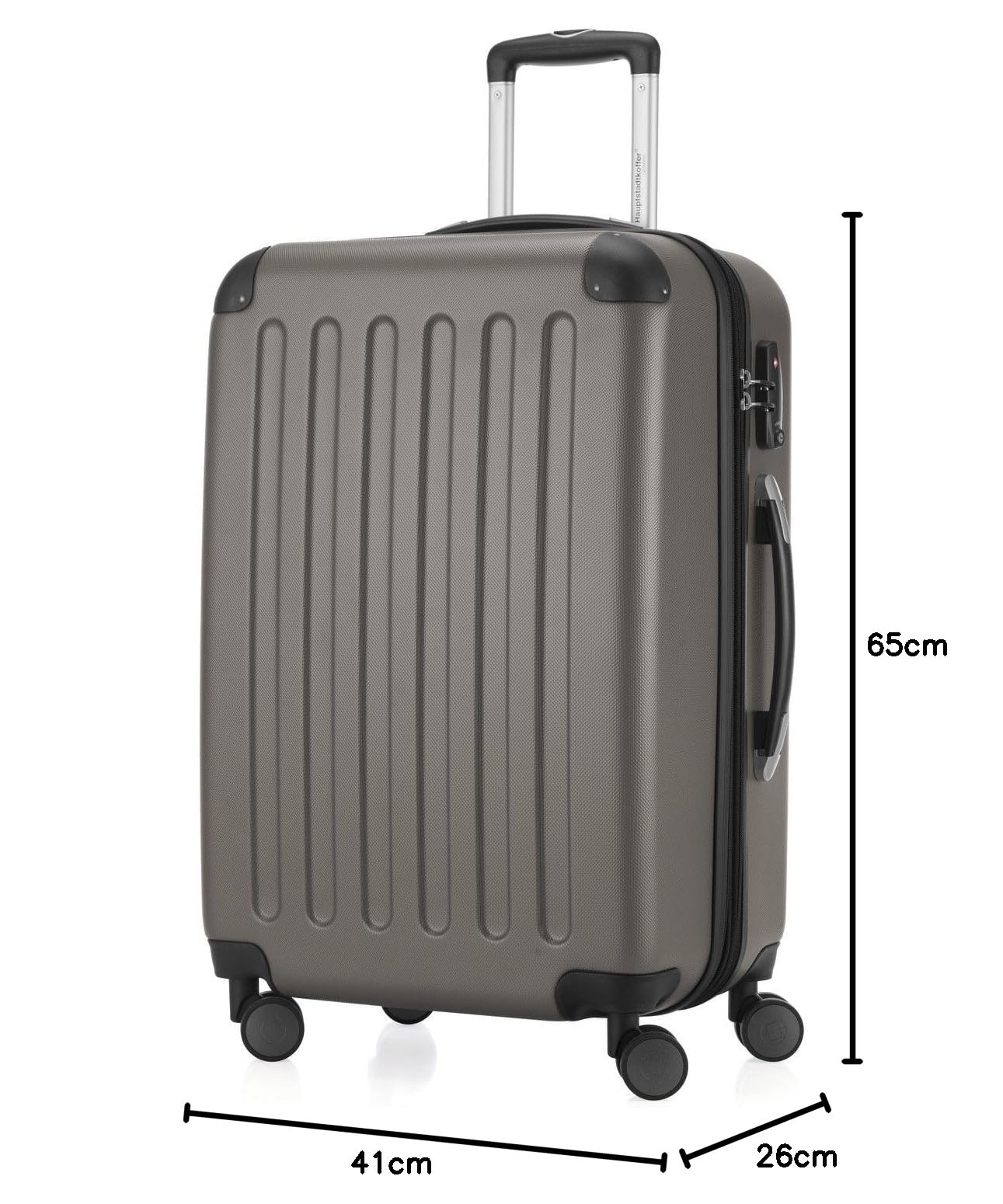 HAUPTSTADTKOFFER - Spree - Maleta rígida, Trolley expandible, Equipaje de Viaje, 4 Ruedas Dobles, TSA, 65 cm, 74 litros, Champán — view 173