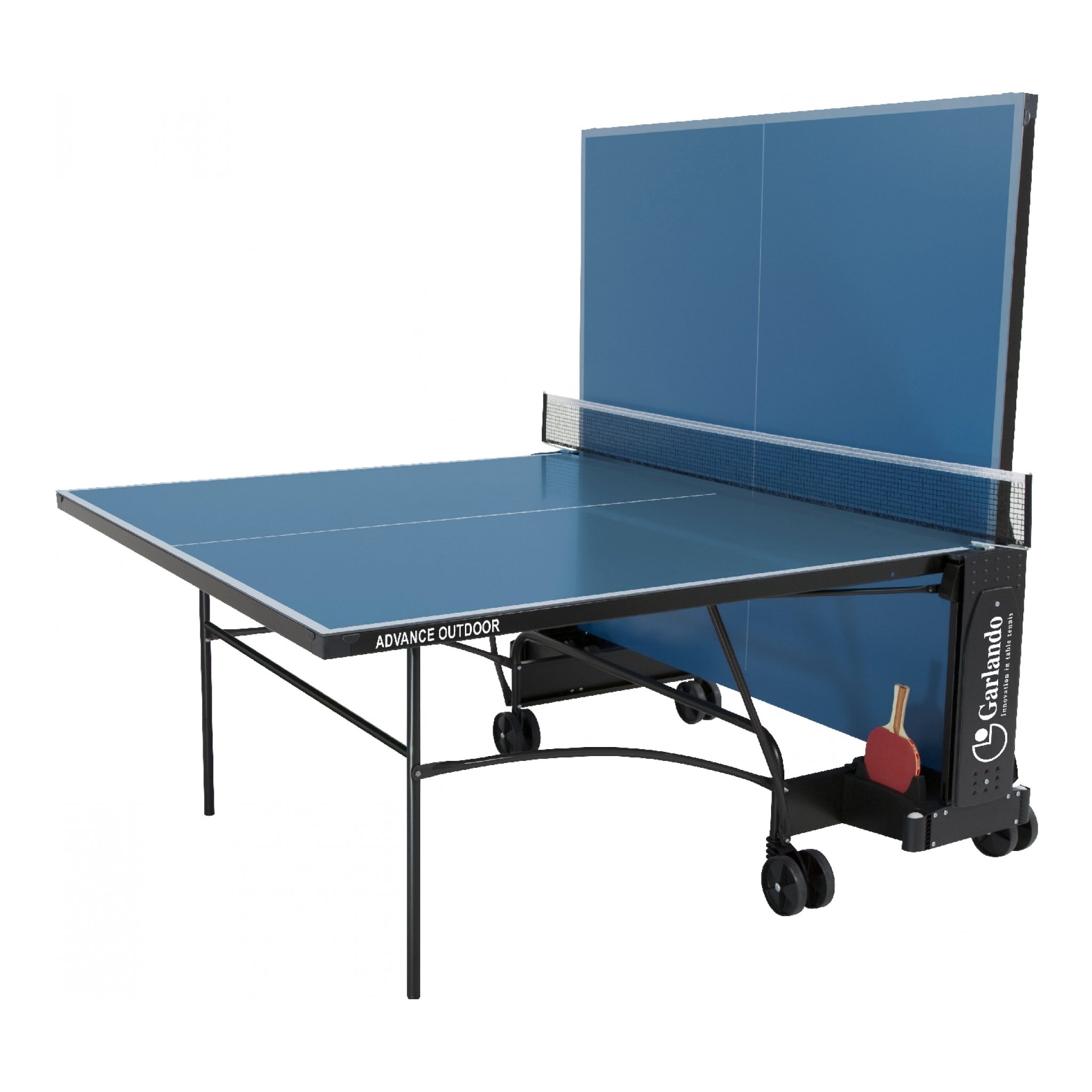 Tavolo Da Ping Pong Garlando Advance Outdoor - Con Ruote, Per Esterno, Colore Blu - Foto 4