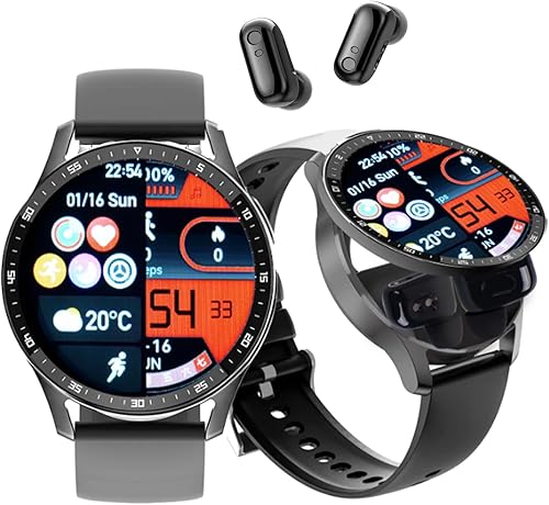 Miniatura 1 de Reloj inteligente con auriculares, auriculares 2 en 1 y reloj inteligente, reloj de seguimiento de actividad física para hombres y mujeres, reloj