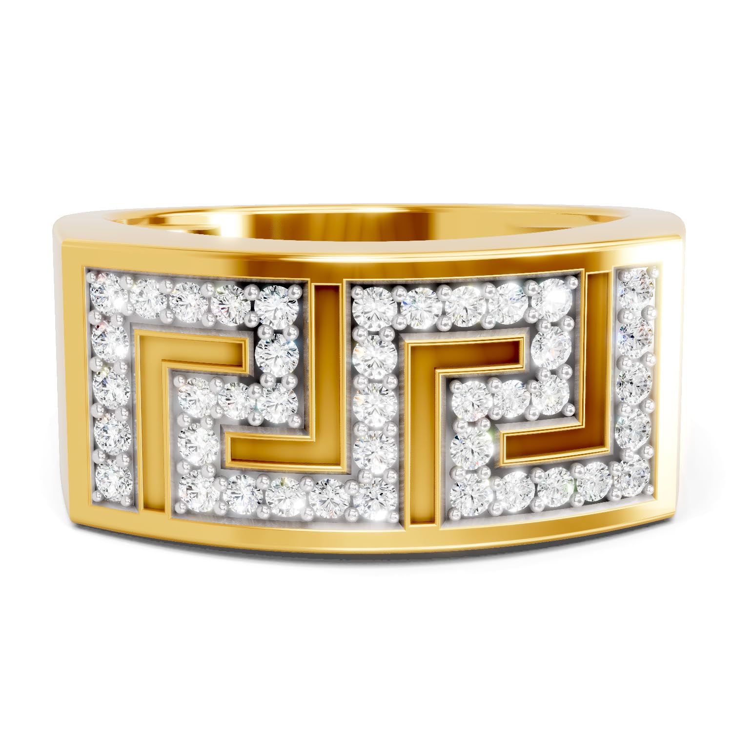 Lab Grown Diamond Ring For Men 0.53 Carat IGI Certified Round Shape F-G VS Quality Diamond | 925 Sterling Silver Gold Plated Fashion Ring-image-22
